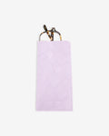 Pochette mauve en similicuir tressé