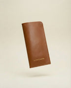 Pochette camel en cuir