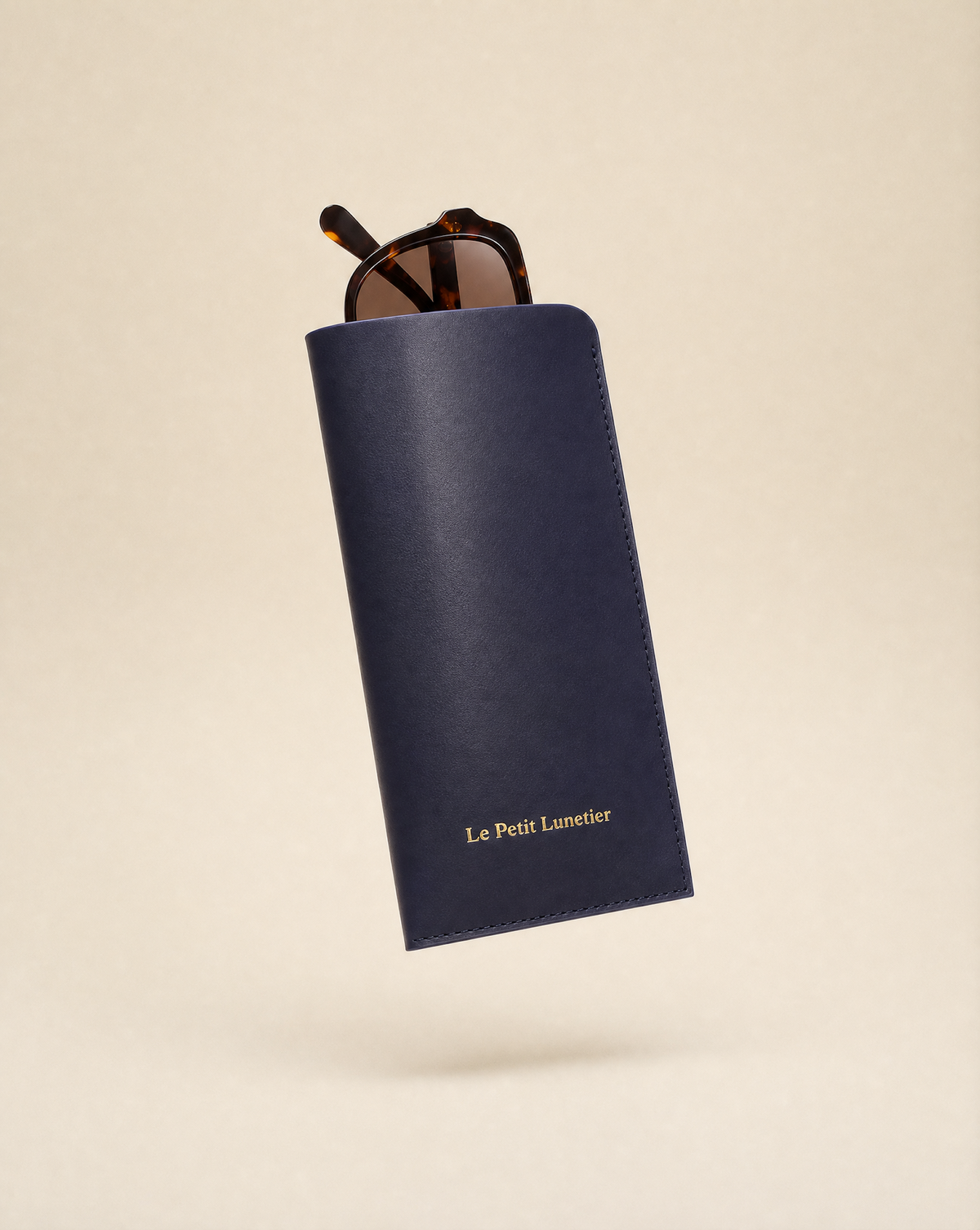 Pochette en cuir bleue