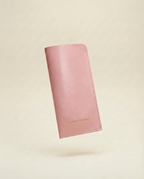 Pochette rose en cuir