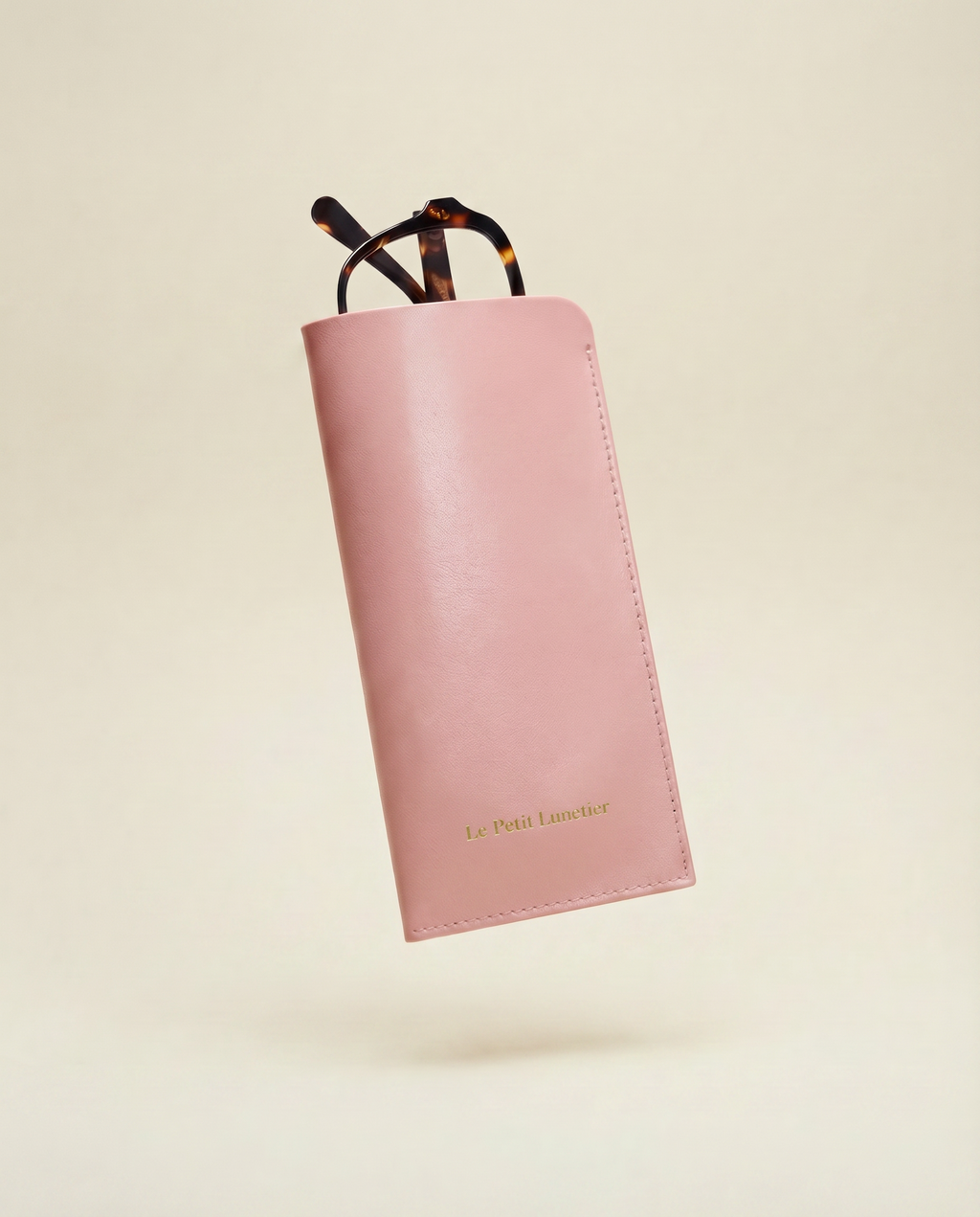 Pochette rose en cuir